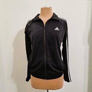 Adidas Women's Track Jacket 3S Long Sleeve Black/White Size M